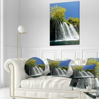 Дизајнрт Даден водопад Анталија - Перница за фрлање фотографии од пејзаж - 12x20