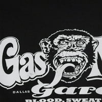 Машка гас мајмун гаража во крв и пива графичка маица