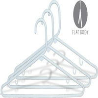 Меѓународна закачалка бела пластична тубуларна костум закачалка за врвови или панталони, пакувања
