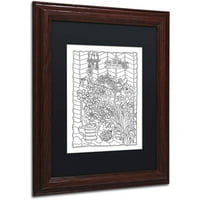 Трговска марка ликовна уметност виси билки платно уметност од Кети Г. Аренс, црна мат, дрвена рамка