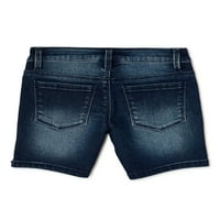 Стискајте ги девојките џеб миди тексас Jeanан шорцеви со долга опашка, големини 7-12
