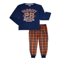 Спијте на него момчиња BMJ Varsity Joggers Pajama Set, 2-парчиња, големини 6-14