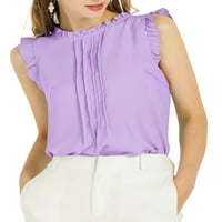 Уникатни поволни цени, женски разгален облик на ракави, без ракави на ракави, врвен блуза, врвен блуза
