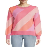 Womenенски џемпер со време и TRU со долги ракави, лесни, големини XS-XXXL