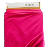 Shason Textile Poly PliT Interlock Precuty Fabric, топла розова