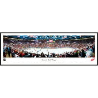 Детроит Црвени крилја - Центар мраз кај арената oeо Луис - Блејквеј Панорамас НХЛ печатење со стандардна рамка