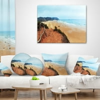 Дизајн на мирна крајбрежје со бранови - Преголема перница за фрлање на плажа - 16х16