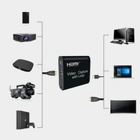 Картичка за снимање на видео, 1080phd, HDMI до USB, со јамка, за живо во живо, рекорд, емитување, игри, камера