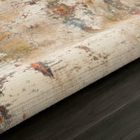 Дома Хелена Фелиз Браун Греј Индустриски апстрактни полиестерски тркач килим, 2 '6' '