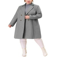 Единствени поволни цени, женски плус големина, забележана топла зимска двојна дојка палто