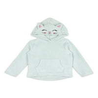 Petit Lem Toddler Girl Hooded Top & Pant Pajama Set, големини 2T-4T