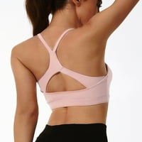 Yaavii Cross Strappy Women Sports Sports Bra Отстранлив влошки јога за вежбање градник