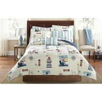 Главни 8 парчиња Детски светилници кревет во торба координирана постелнина, крал-утешител, чаршафи, перници,