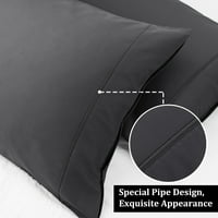Уникатни поволни цени памук патент за затворање на перници за темно сив стандард