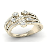 5 8CT TDW Diamond 10K жолто злато моден прстен