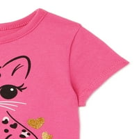 Маица за кратки ракави на Garanimals Baby Girls, Grapfect Graphfect Graphfict Graphfic