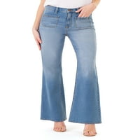 Jorkи женски фармерки со шишиња со џеб за лепења, големини 2-22