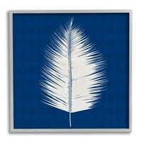 Tuphell Industries Tropical Palm Leaf Siluette Graphic Art Grey Framed Art Print Wall Art, дизајн од Сузан illил