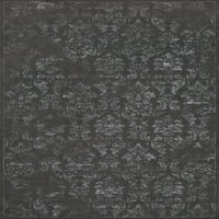 Azeri IV Damask украсен килим, Gunmetal олово сиво, 2ft - 2in 4ft incent reg