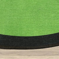 Добро ткаена чудесна бубамара мачка ноар симбол зелена 5'3 тркалезен килим