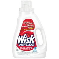 Wisk® Deep Clean Free & Чиста перална детергент fl. Оз. Бокал