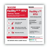 Maxim® Compitility+ RTU дезинфекција, Unscented, Oz, 6 картон