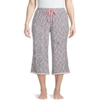 Тајни богатства женски и жени плус плетено панталони за спиење Капри