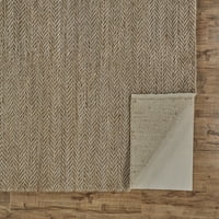 Kno природно рачно изработено килим, цврста боја, гулаб сива, 5ft 8ft