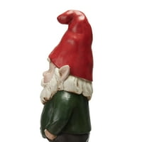 Градинарска гномска статуа со црвена капа