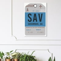 Винвуд студио типографија и цитати wallидни уметности платно печати 'Савана багаж ознака' Патнички цитати