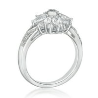 Jayеј срце дизајнира стерлинг сребро симулиран бел дијамантски прстен