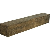 Ekena Millwork 8 H 12 D 72 W Rough Sawn Fau Wood Camply Mantel, Premium Aded