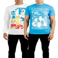 Sonic The Hedgehog Men's & Big Graphic Graphic Tees и кратки ракави, пакет, големини S-3XL