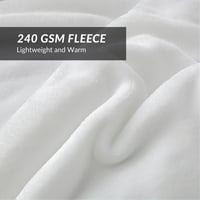 Креветот руно ќебе близнак со големина бело лесен фрли ќебе супер меко пријатно ќебе за микрофибер