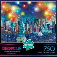 750 парчиња градови во боја: Загатка за славење на Менхетен