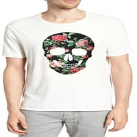 Колекцијата принц Питер, бел цветен череп, графичка маица