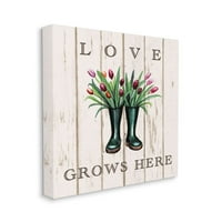 Tuphell Industries Love Grows The Fraste Rainboot Tulip Bouquets Design од Елизабет Тиндал, 24 24