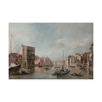 Заштитена марка ликовна уметност „Големиот канал во Венеција“ платно уметност од Гварди