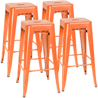 Метални бар столици за контра-висина во затворен простор за модерни стабилни индустриски столици сет на сет