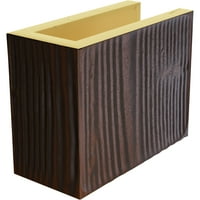 Ekena Millwork 8 H 12 D 60 W Sandblasted Fau Wood Camplace Mantel Kit W alamo Corbels, Premium Hickory