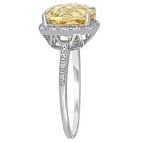 5- Карат Т.Г.В. Создадени Сафир и Карат Т.В. Дијамантски моден прстен во сребро од сребро