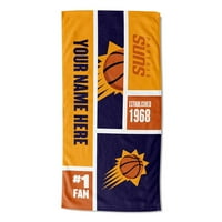 Феени Сонце НБА -бок -блок Персонализирана крпа за плажа