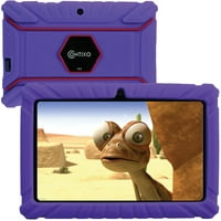 Contixo V8- Детска таблета со виолетова боја со GB складирање и слушалки за руно од деца H1-Babbit Kid