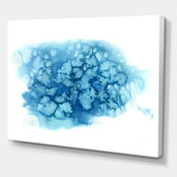 ДизајнАрт „Апстрактна сина тиркизна облак“ модерна печатење на wallидови од платно