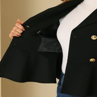 Единствени договори за женски скута со долг ракав со долги ракави, јакна за блејзер полите