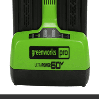 Greenworks 60V Ultrapower AMP полнач за батерии со двојна порта