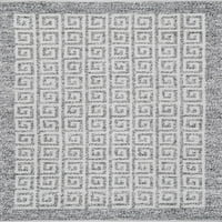 Nuloom Agora trellis современ килим на отворено во затворен простор, 5 '8', сива