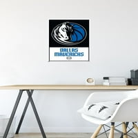 Далас Маверикс - Постери за wallидови со лого со влечење, 14.725 22.375