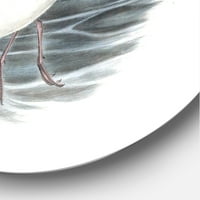 DesignArt 'Антички австралиски птици x' Традиционална кружна метална wallидна уметност - диск од 23