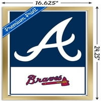 Braves Atlanta - Постер за лого, 14.725 22.375 Рамка